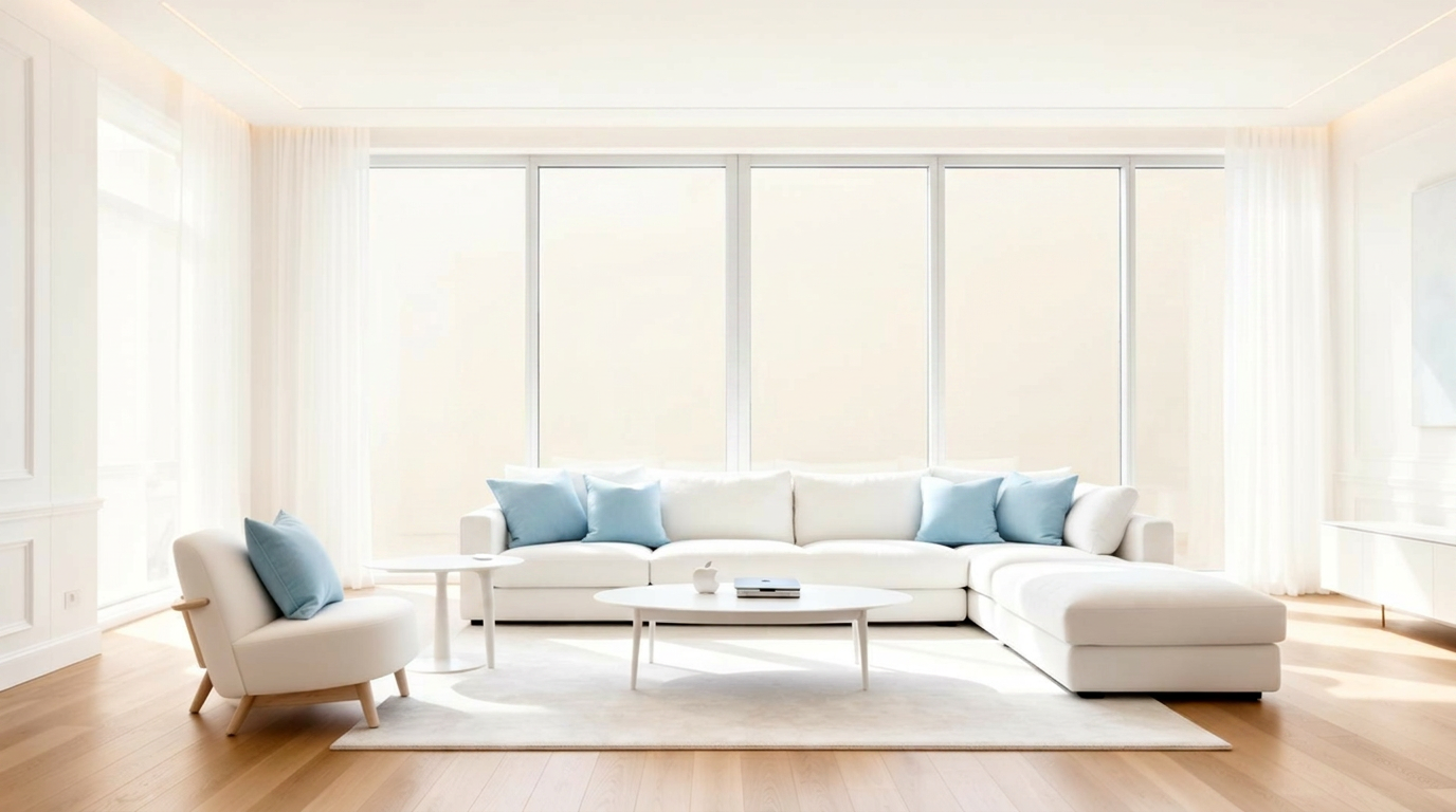 Luxury minimalist DFW apartment interior